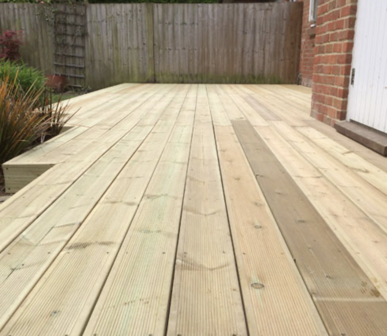 New timber decking installation